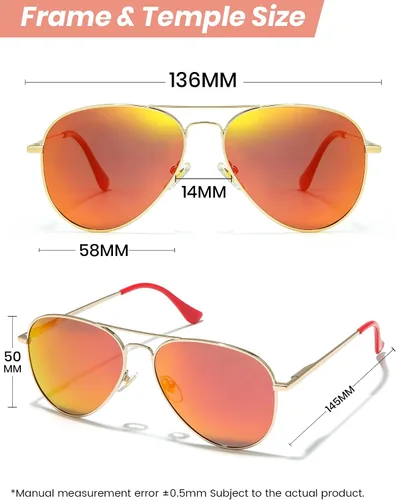 Vista 4 de Veda Tinda Vision Gafas de sol de aviador para mujeres y hombres, estilo vintage de los años 70, clásicas, a la moda, retro, para hombre, protección