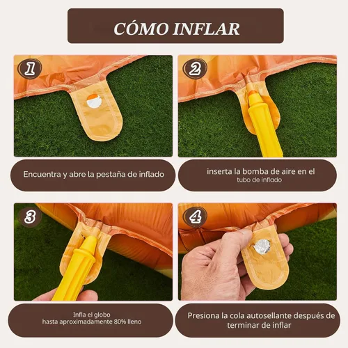 Vista 4 de Sumind 8 globos inflables de papel de aluminio para decoración de fiesta