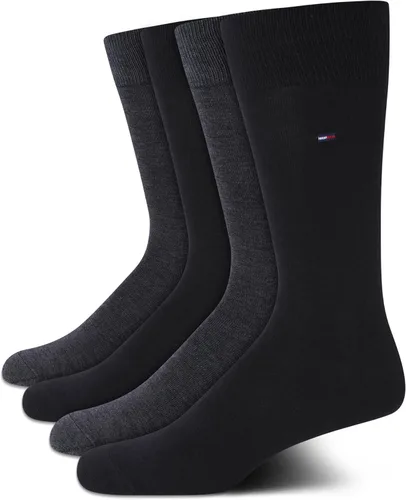 Vista 7 de Tommy Hilfiger Mens 4 Pack Dress Crew Socks Comfort Stretch Socks Negro