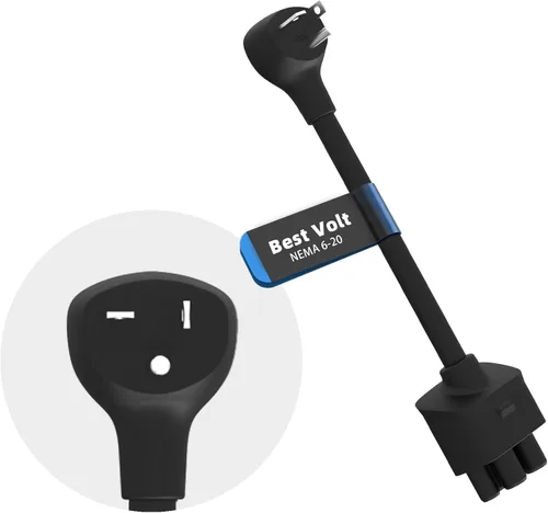Vista 12 de Adaptador premium para cargador móvil Tesla Gen 2 Conecte a una toma de corriente de 240 V Carga de 12 amperios 10 pulgadas de longitud