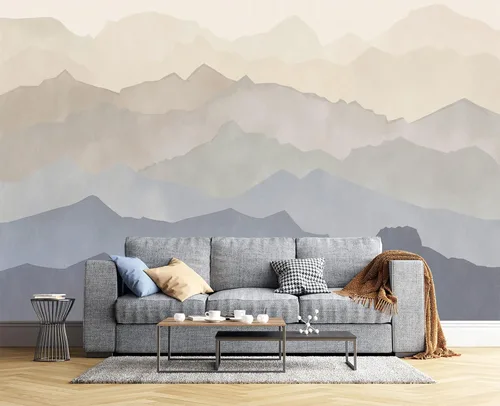 Vista 24 de Papel tapiz mural de pared 3D de metal rojo y negro para dormitorio, 137" x 100