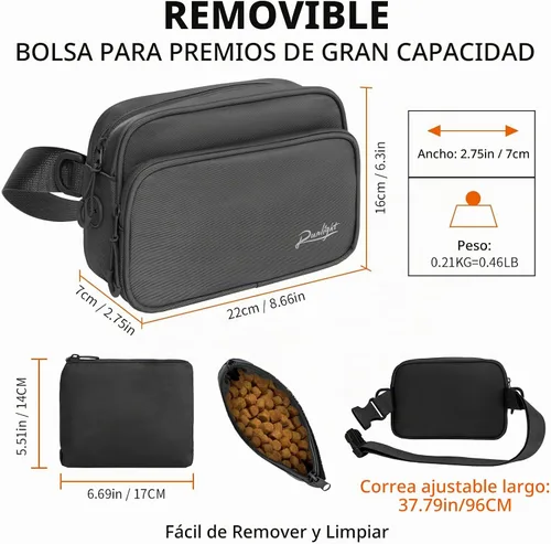Vista 4 de Bolsa de adiestramiento para perros Runlight, bolsa de cintura para perros, bolsa para caminar con bolsas para desechos, bolsa para golosinas