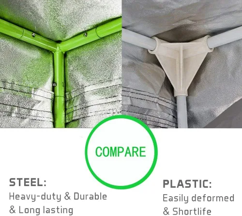Vista 8 de Armario para cultivo de plantas en interior, desmontable, reflectante, hidropónica, no tóxica, de Valuebox