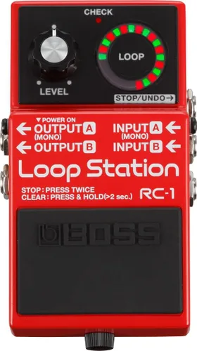 Vista 2 de Boss RC-1 Loop Station Paquete con cable de instrumento Gearlux, cable de conexión y púas