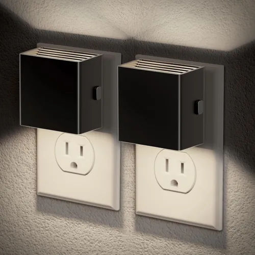 Vista 11 de JandCase Luz nocturna, luces nocturnas automáticas enchufables a la pared, paquete de 2 luces nocturnas modernas con sensor de luz automática, luz