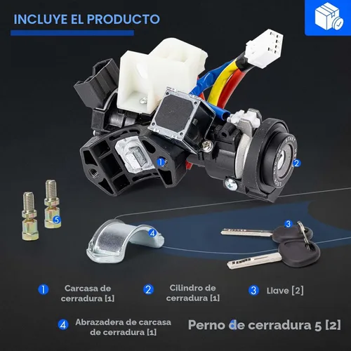 Vista 8 de Ensemble de interruptor de cerradura de encendido 81900-3SA00 con llaves compatible con Hyundai Sonata 2011-2014, cilindro de cerradura de encendido