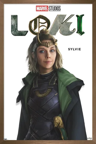 Vista 18 de Trends International Marvel Loki - Póster de pared de la serie Sylvie Feature Series, 14.725 x 22.375 pulgadas, versión enmarcada de madera