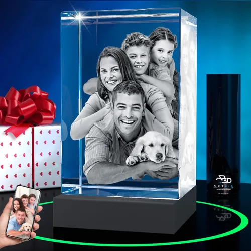 Vista 13 de ArtPix 3D Foto de cristal, regalos personalizados de Navidad para esposa, mujer, mamá, ella, él, hombres, madre, abuela, gran regalo personalizado