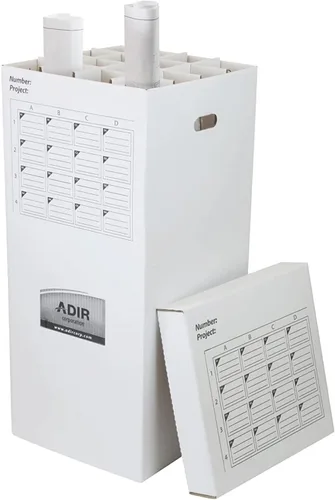 Vista 11 de Adir - Organizador de almacenamiento de archivos en rollo de cartón, clasificador de archivos vertical, planos, póster, planos, envoltura de regalo