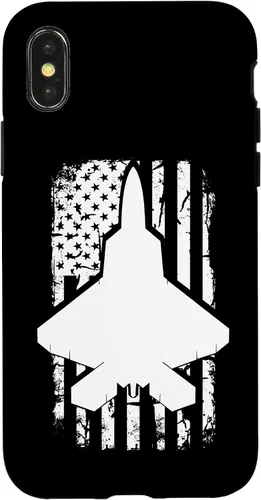 Vista 5 de F22 Raptor US Flag Fighter Airplane Jet Plane Aircraft Case for iPhone 17