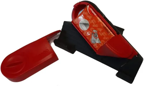 Vista 3 de Maped MatCutter - Herramienta de corte de 45 grados para cortes biselados, viene con 5 cuchillas adicionales, rojo/negro (172050)