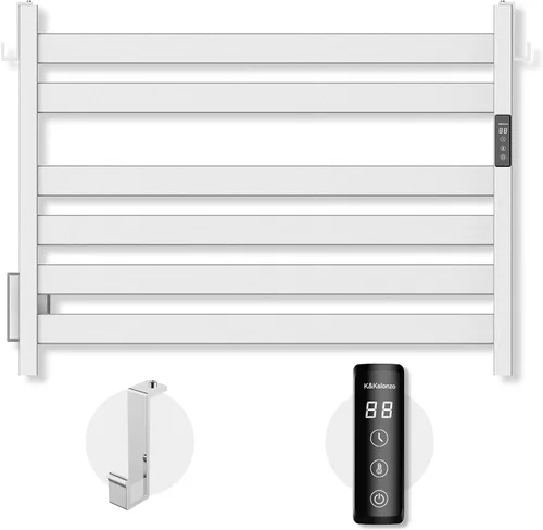 Vista 11 de K&KALONZO EL18SL - Toallero térmico de 5 bares, montaje en pared, calor rápido en 2 minutos, EL18SL Brushed, Fast Heat(122°F in 2 Min), Built-in