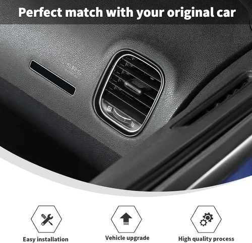 Vista 6 de Linskip Acabado de Tablero Compatible con Dodge Charger 2015 2016 2017 2018 2019 2020 2021 2022 2023, Panel de Cubierta de Consola Central