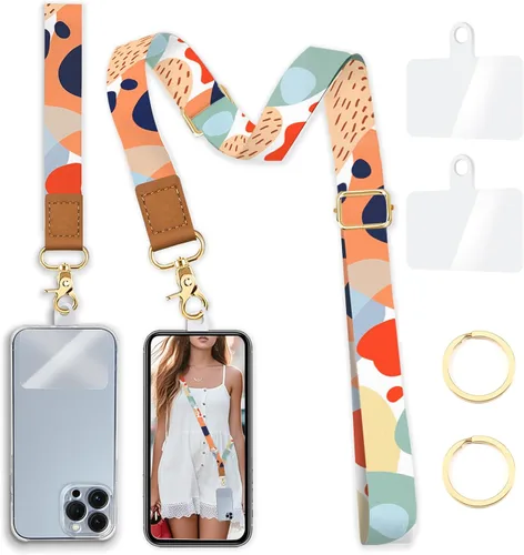 Vista 36 de Yonlevres Cordón para Teléfono con Correa de Muñeca Cruzada, Cordón para Teléfono Celular Be Kind para Alrededor del Cuello, Correa Ajustable