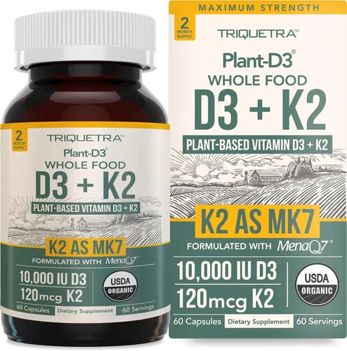 Vista 8 de Vitamina D3 K2 orgánica de plantas 10000 iu - MK7 All-Trans de MenaQ7 (120 mcg K2) - Gotas sublinguales D3 10,000 iu (colecalciferol) 100% orgánicas
