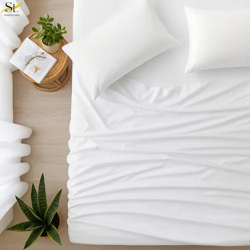 Vista 8 de Shreem Linen Short King - Sábanas de 72 x 75 pulgadas, 100% algodón egipcio, juego de ropa de cama de 4 piezas, se adapta a colchones de caravana