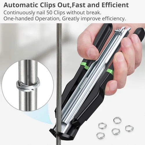 Vista 3 de Proster C7 Pistola para Anillos de Sujeción Pistola de Anillo de Sujeción - Alicate Automático para Cercas con Alimentación Automática con 2500