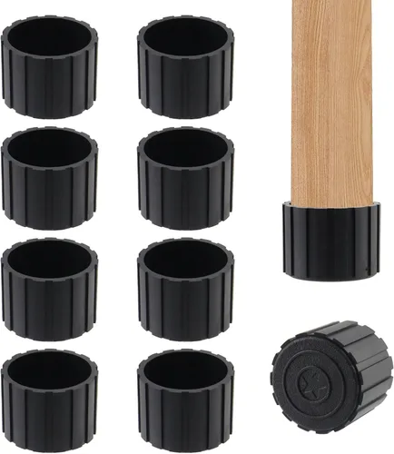 Vista 16 de Semetall Tapas ovaladas para patas de silla, 1.6 x 0.7 pulgadas, color Negro