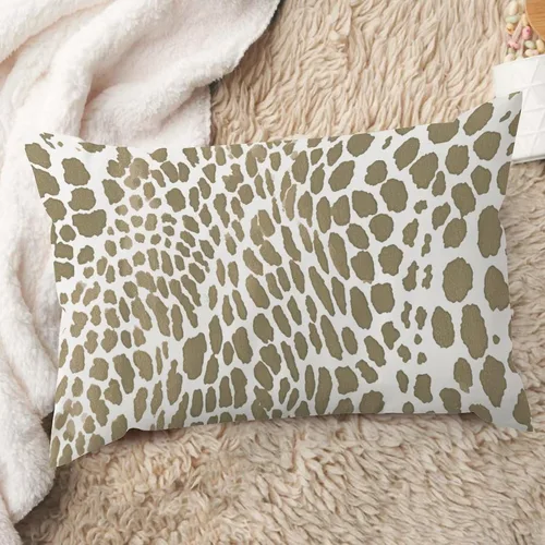 Vista 12 de ArogGeld Funda de cojín lumbar con estampado de leopardo y guepardo negro, funda de almohada para sofá, con manchas de animales marrones y negros
