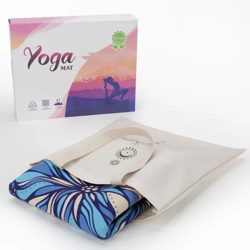 Vista 6 de Esterilla de yoga plegable de viaje de 0.059 in de grosor, antideslizante, ligera, portátil, esterilla de ejercicio de pilates, estiramientos