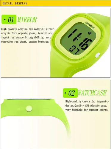 Vista 6 de Gosasa Reloj luminoso impermeable masculino y femenino del silicón del electrón los 164.0 ft de los relojes LED de los deportes de Digitaces