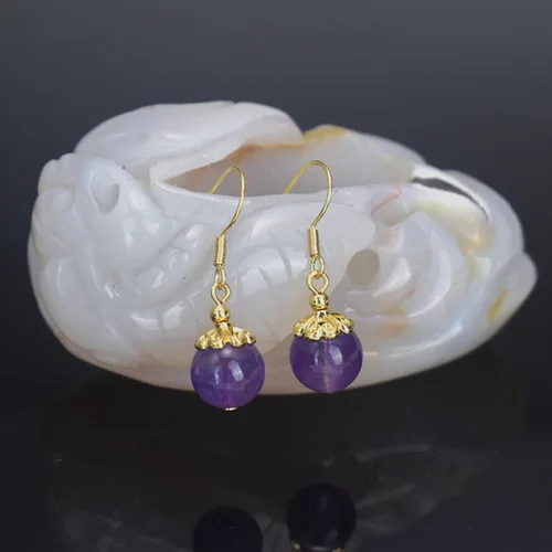 Vista 9 de Ayriwoyi 7 pares de aretes colgantes de cuentas para mujer, aretes de cristal curativo, ligeros, coloridos, regalos de Navidad para mujer