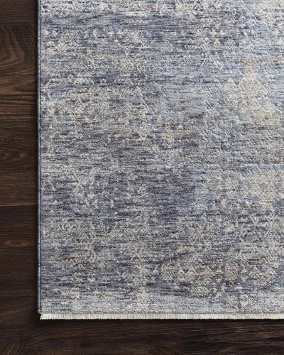 Vista 5 de Loloi Pandora Collection PAN-03 - Alfombra tradicional, color azul oscuro, 6'-3" x 8'-10