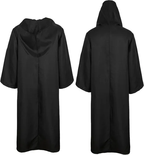 Vista 4 de Golden Service - Disfraz de Halloween para adultos túnica con capucha para cosplay