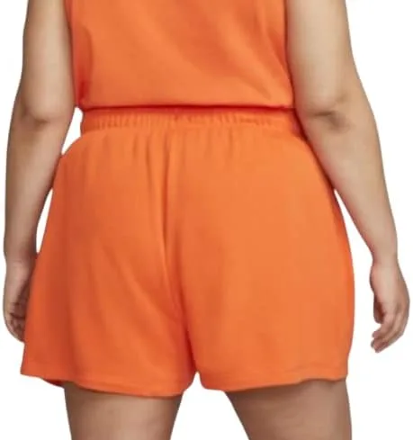 Vista 2 de Nike Pantalones cortos deportivos de vellón de talle medio para mujer