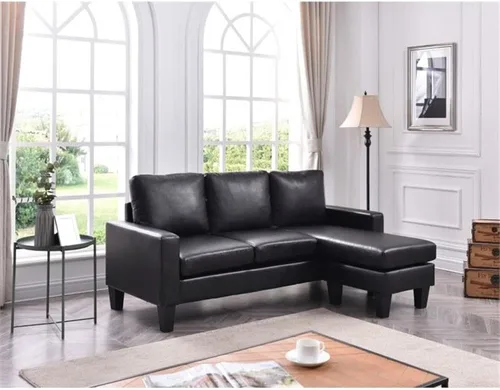 Vista 2 de Glory Furniture Jenna - Sofá de piel sintética en color negro