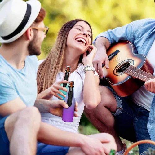 Vista 8 de Paquete de 12 fundas enfriadoras para botellas de cerveza, mangas de cerveza con cremallera de neopreno grueso suave aisladas, mantiene la cerveza