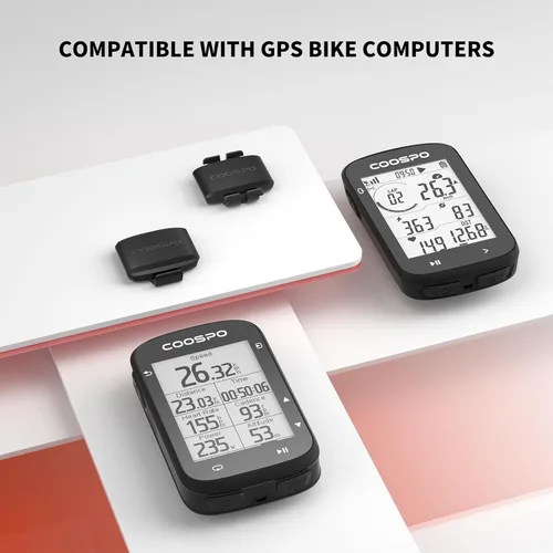 Vista 6 de COOSPO Speed/Cadence Sensor BK9 for Indoor/Outdoor Cycling, Bluetooth 5.0 ANT+ Wireless Cycling RPM Cadence Speed Sensor BK9 Set Cadence Speed