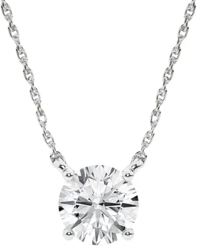 Vista 30 de La Joya 1/2-2 CT Lab Grown Diamond Necklace 14K White Gold Multi Shape Oro blanco