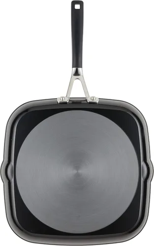 Vista 7 de KitchenAid 84808 Sartén cuadrada anodizada dura antiadherente con boquillas de vertido, 11.25 pulgadas, color negro ónix