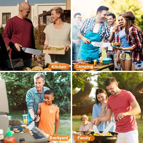 Vista 7 de AULTONG Kit de Accesorios para Plancha de Superficie Plana de 6 Piezas para Blackstone y Camp Chef – Herramientas de Acero Inoxidable con Bolsa