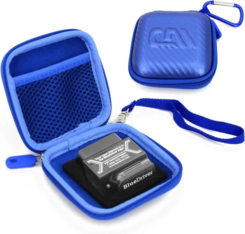 Vista 3 de CASEMATIX Funda de transporte OBD compatible con BlueDriver Bluetooth Professional Obdii Obd2 herramienta de escaneo y accesorios Obdlink Mx - Solo
