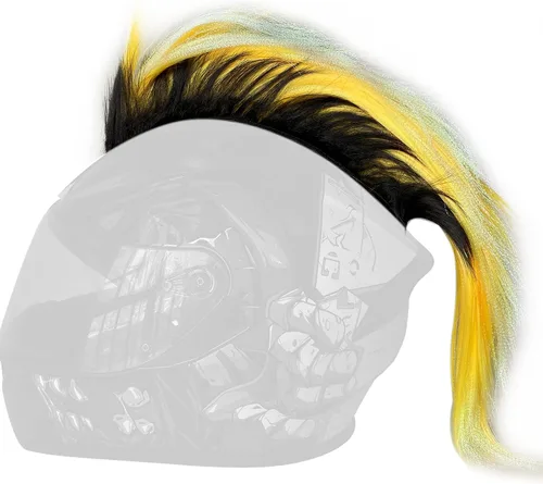 Vista 10 de Mohawk Peluca para decoración de casco, diseño de halcón reutilizable (casco no incluido)