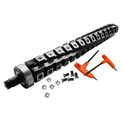 Vista 3 de FOXBC Cabezal de corte helicoidal en espiral de 13 pulgadas para cepilladora DeWalt DW735 DW735X