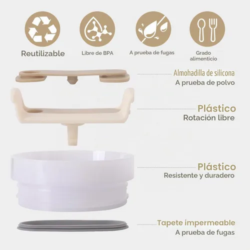 Vista 3 de Paquete de 2 tapas de vaso de 30 onzas de repuesto para vasos Stanley Cup, tapas de repuesto para vasos Stanley de viaje, a prueba de derrames Crema