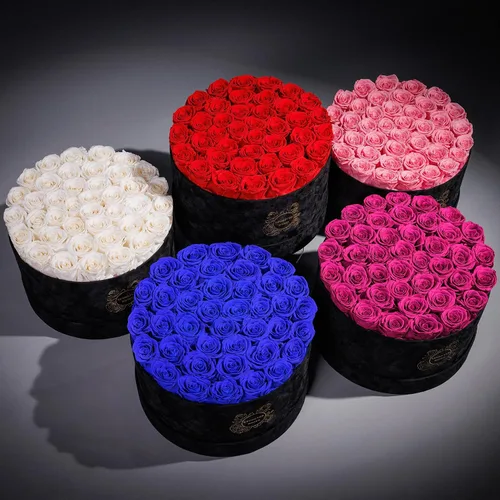 Vista 6 de UFOREVER ROSES 40 Piezas de Rosas Conservadas en Caja de Gamuza, Flores para el Día de la Madre, Regalo de Flores Conservadas para Mujeres, Rosa