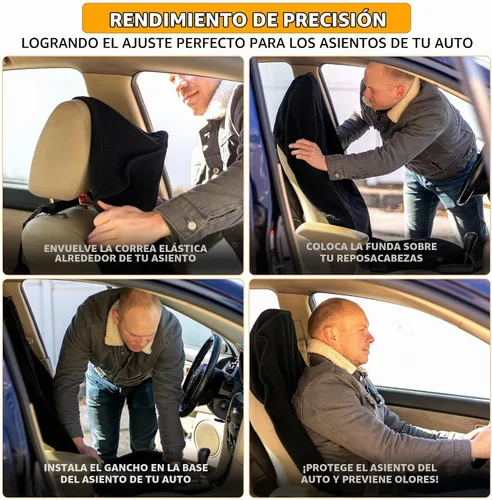 Vista 8 de EcoNour Toalla de Sudor Funda de Asiento de Coche con Almohadilla de Hombro para Cinturón Protector de Asiento Lavable para el Sudor, Comida