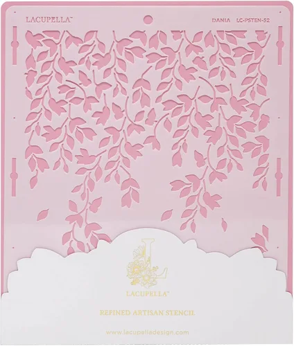 Vista 19 de Lacupella Plantilla de decoración de pasteles grandes (Amara) patrón de venas de hojas