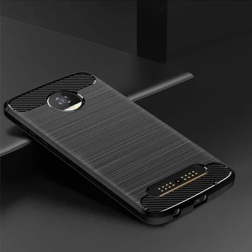Vista 4 de Asuwish Funda para Moto Z2 Play con protector de pantalla de vidrio templado y accesorios para celda, funda protectora suave para Motorola
