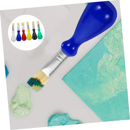 Vista 5 de Pinceles profesionales de pintura al óleo 6pcs pinceles de pintura de Sable para dibujar mango fácil de agarrar