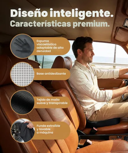 Vista 4 de Everlasting Comfort - Cojín de asiento para silla de oficina, cojín de coxis, almohada de ciática para sentarse (negro)