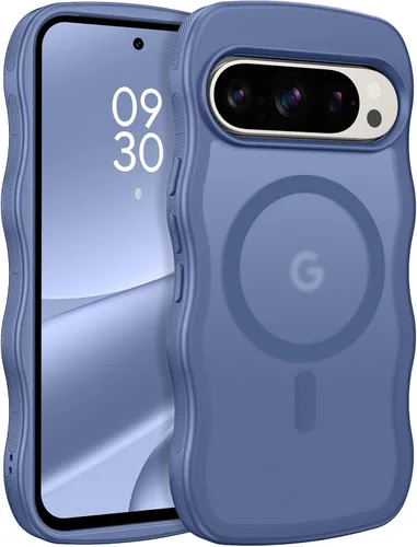 Vista 13 de BENTOBEN Funda magnética para Google Pixel 10, bonita funda rizada ondulada Pixel10 [compatible con MagSafe], antideslizante, a prueba de golpes