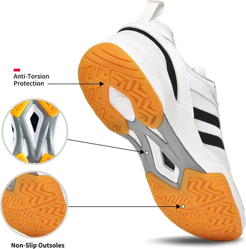 Vista 5 de Zapatos ligeros de pickleball para hombres y mujeres, zapatos de tenis de corte con arco para todas las canchas, entrenamiento de cancha
