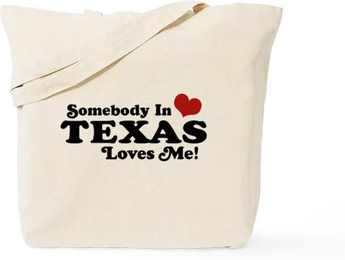 Vista 29 de CafePress Bolsa de mano de la bandera de Texas, bolsa de lona natural, bolsa de compras reutilizable