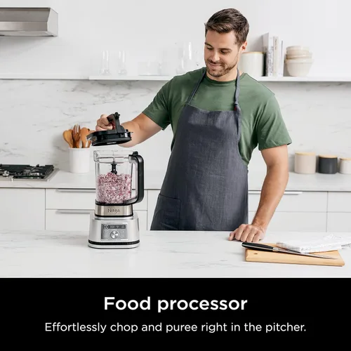 Vista 6 de Ninja Foodi SS201 Potente licuadora y procesador. Licuadora de triturado 3 en 1, mezclador de masa y procesador de alimentos 1400 WP, smartTORQUE, 6