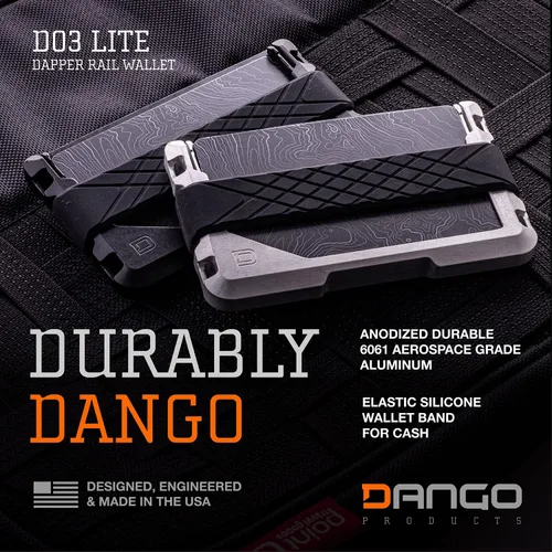 Vista 5 de Dango - Cartera minimalista delgada para hombre, bloqueo RFID, plegable